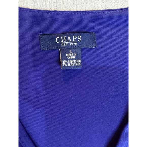 Caution To The Wind Dress Womens L Blue Career Church Twee Mediterranean - Picture 5 of 6